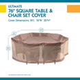 Duck Covers Ultimate 76 in. Square Patio Table and Chair Set Cover