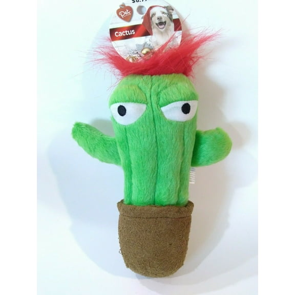 Stuffed Plush Cactus Squeaky Dog Toy 9 inch - Brand New by Pet Central