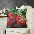 thumbnail image 2 of YINGXI Pillow Cover Fruit Decorative Throw Pillow Case Square Cushion Canvas for Women Men Red Green 18x18in, 2 of 5