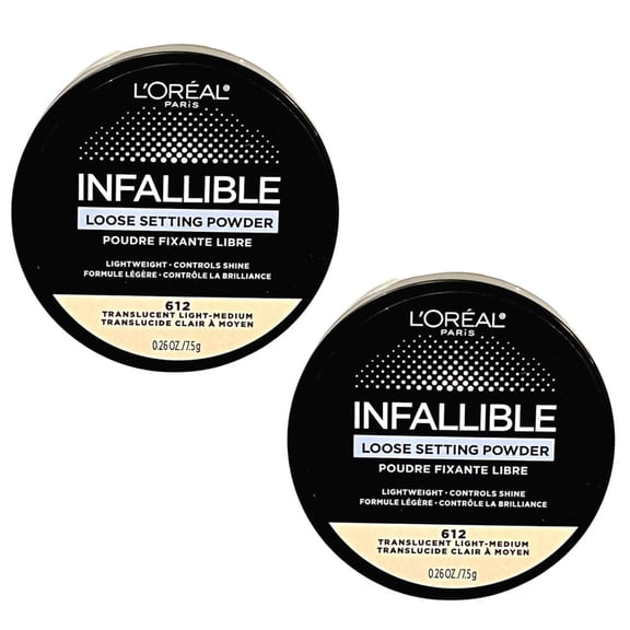 Loreal Infallible Loose Setting Powder - 612 Translucent Light-Medium (2-Pack)