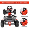 thumbnail image 4 of Go Kart de Pedales Costway para Niños Rojo con Asiento Regulable Embrague y Freno de Mano, 4 of 9
