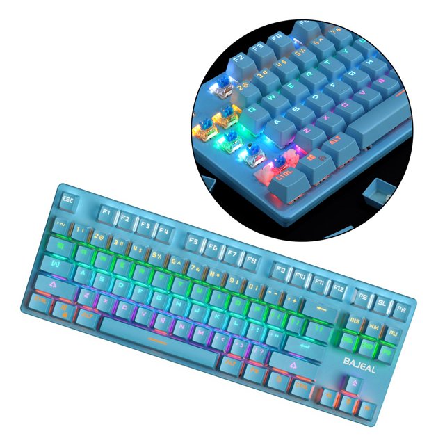 para juegos con cable y retroiluminación LED USB para Windows perfke Teclado para juegos con cable