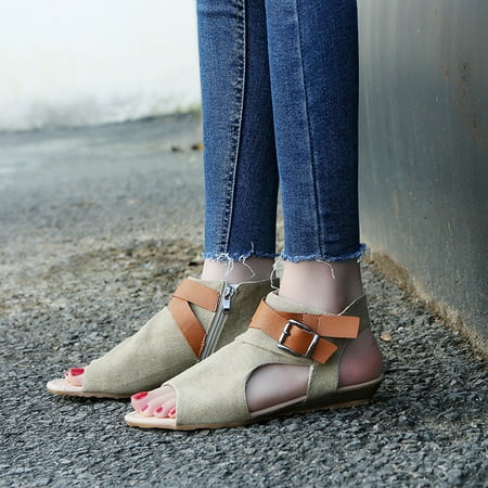 

Summer New Solid Color Roman Shoes Women s Daily Casual Sandals Women s Shoes
