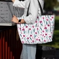 thumbnail image 4 of Wukai Tulips Flowers Print Zipper Bag,large Beach Tote Bag,Waterproof Sandproof Bag,Grocery and Picnic Tote Travel Bag, 4 of 5