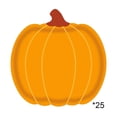 thumbnail image 2 of Qjidjing 25Pcs 7 Inch Disposable Pumpkin Paper Plates for Halloween, Fall Harvest Thanksgiving Dinner Party Supplies, 2 of 6