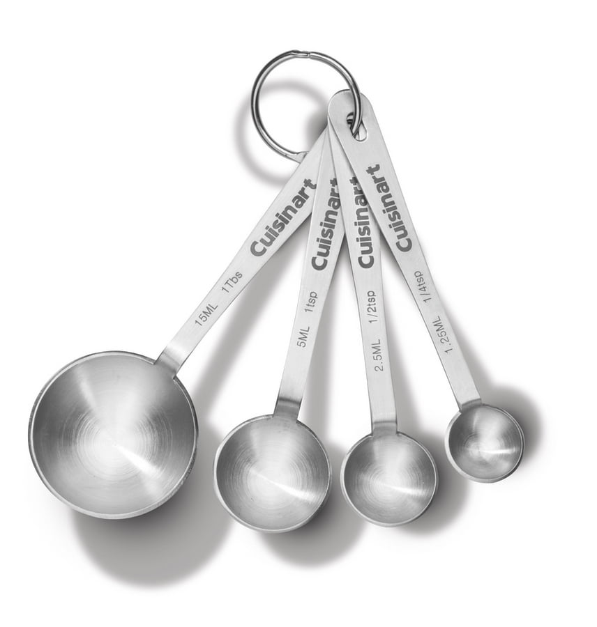 4 Stainless Steel Measuring Spoon Teaspoon Set Kitchen Tool For Baking And Cook 