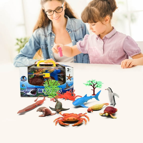 KOYPTL 11 pcs Marine Life Simulation Model Toy for Toddlers Kids,Pretend Play Toys for Early Education Learning,Suitable for Boys and Girls Christmas Birthday Gifts
