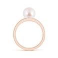 thumbnail image 2 of ANGARA Japanese Akoya Cultured Pearl Triple Split Shank Ring in 14K Rose Gold for Women | June Birthstone, Birthday, Anniversary, Jewelry Gift for Women | Pearl Ring, 2 of 9