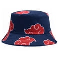 thumbnail image 1 of Anime Naruto Akatsuki Red Cloud Bucket Hat Unisex Hombres Mujeres Fisherman Fisher Beach Sun Cap (azul), 1 of 4