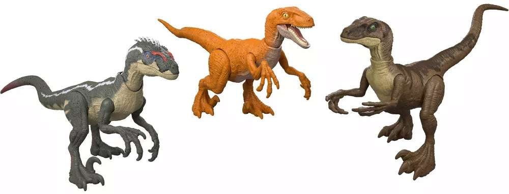 Jurassic Park Velociraptor Trilogy Set Action Figure 3-Pack