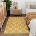 thumbnail image 6 of Ottomanson Trellis Area Rug 3'3" x 5' - Non Slip Low Pile Carpet, Yellow, 6 of 12