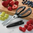 thumbnail image 3 of Farberware 4 in 1 Stainless Steel Scissors with Nonslip Handles, Black and Gray, 3 of 16