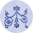 thumbnail image 1 of Ahgly Company Indoor Round Patterned Lavender Blue Area Rugs, 7' Round, 1 of 1