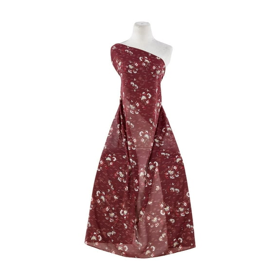 Zelouf High Multi Chiffon Print  , Sewing, DIY, Crafts Fabric by the Yard, 321 Scarlett/taupe, 1 Yard