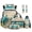 Beach Sea Turtles, variant on Xixirimido Cartoon Cats Books Floral Print 6Pcs Matching School Supplies Set - Backpack Lunch Bag Pencil Case Water Bottle Sleeve Keychin Bookmark, Multi Pocket Kids Teens Bookbag