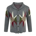 thumbnail image 4 of DPTALR Men's And Winter Lapel Cardigan Button Knit Sweater Men's Sweater, 4 of 7
