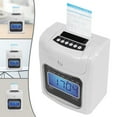 thumbnail image 2 of LCD Employee Attendance Machine Time Clock Punch Card Machine Office+50 Cards White, 2 of 24