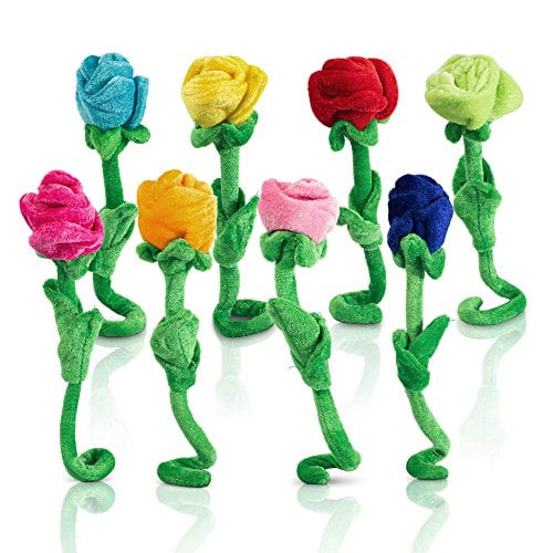 plush flowers with bendable stems