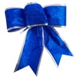 thumbnail image 1 of Small Ribbon Bow Purple Bows for Christmas Tree Hanging Ornaments Gifts Bow Decorations, 6Pcs Blue, 1 of 6