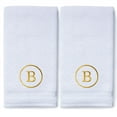 thumbnail image 2 of Monogrammed Hand Towels for Bathroom Kitchen Makeup | Personalized Gift for Wedding-Bridal | Classic Font Custom Luxury Turkish Towel | Spa Collection, Oversized, 16 X 30 Inch, Set of 2, 2 of 3