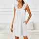 thumbnail image 2 of TaTaai Ladies Fashion Square Neck Sleeveless Solid Color Ruched Dress Elegant Casual Style Soft Breathable Stretchy Dress Ideal for Daily Wear and All Occasions Gift, 2 of 6
