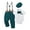 Green, variant on Baby Boy Clothes Suits 3-24 Months Floral Wedding Formal Outfits Romper Suspender Pants Bowtie Hat