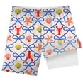 thumbnail image 4 of Boys Swimwear Trunks with Drawstring Boho Floral Print Shorts for Kids Swimsuit Pool Party, 4 of 4