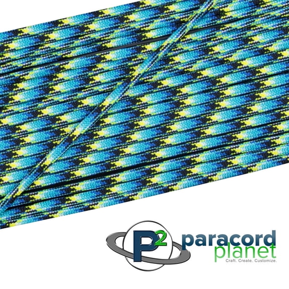 Paracord Planet Type III 7 Strand 550lb Nylon Paracord - 10, 25, 50, 100 Foot Hanks and 250, 1000 Foot Spools - Large Variety of Colors and Patterns