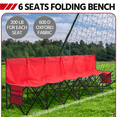 thumbnail image 2 of Yaheetech 6 Seats Outdoor Folding Bench for Camping, Red, 2 of 11