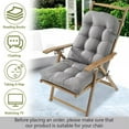 thumbnail image 3 of Waterproof High Back Chair Pads 43.3"x19.7"x4" Patio Chair Cushion Pads with 2 Anti-Slipx Ties, 3 of 9