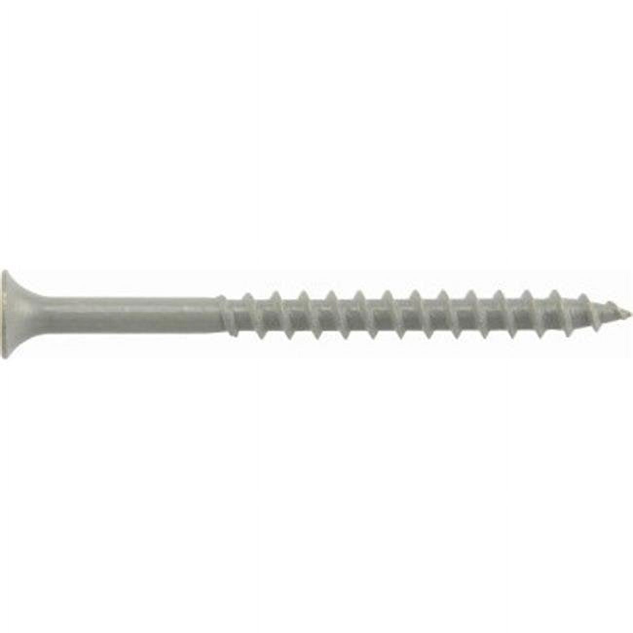 Fas-n-Tite Deck and Fence Wood Screws, #8 x 1-5/8", Steel, Epoxy, Phillips, Gray, 75 pack