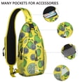 thumbnail image 2 of Sac à Dos Bandoulière Imprimé Citron Jaune et Floral, Design Mignon de Fruits d'Été, Sac de Jour Léger avec Style Vintage Rétro, Sangle Réglable, 2 of 5