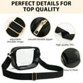 thumbnail image 6 of Black Clear Bag with Adjustable Strap, Crossbody Bags for Women, Thicker Waterproof PVC Clear Purse for Concerts Sports, 6 of 7
