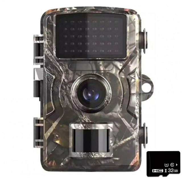 Dl001 Hunting Trail Camera 16MP 1080p HD Wildlife Scouting Camera With 12m Night Vision Motion Sensor Ip66 Waterproof 32GB Card