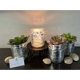 thumbnail image 4 of Hosley Silver Glass Tealight Candle Holder Set of 4 - Elegant Home Decor Centerpieces for Kitchen Table and Kitchen Decor - Ideal for Home Decor and Special Occasions, 4 of 13