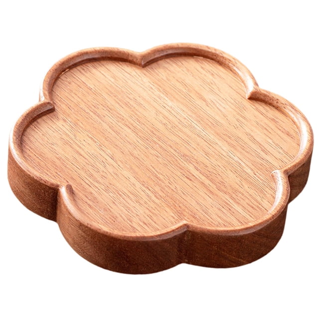 Bandeja de bambú para servir, decoración para desayuno, cena, bebidas de frutas y café. flores