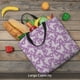 thumbnail image 5 of Fotbe Purple Butterflies Floral Bolsa Tote con Estampado para Mujer, Bolsos con Cremallera, Bolsa de Hombro Casual de Gran Capacidad con Bolsillos Internos, 5 of 7
