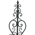 thumbnail image 5 of Adeco  Black Scrolled Flower Metal Wall Decor Art Oblong Living Room, 5 of 5