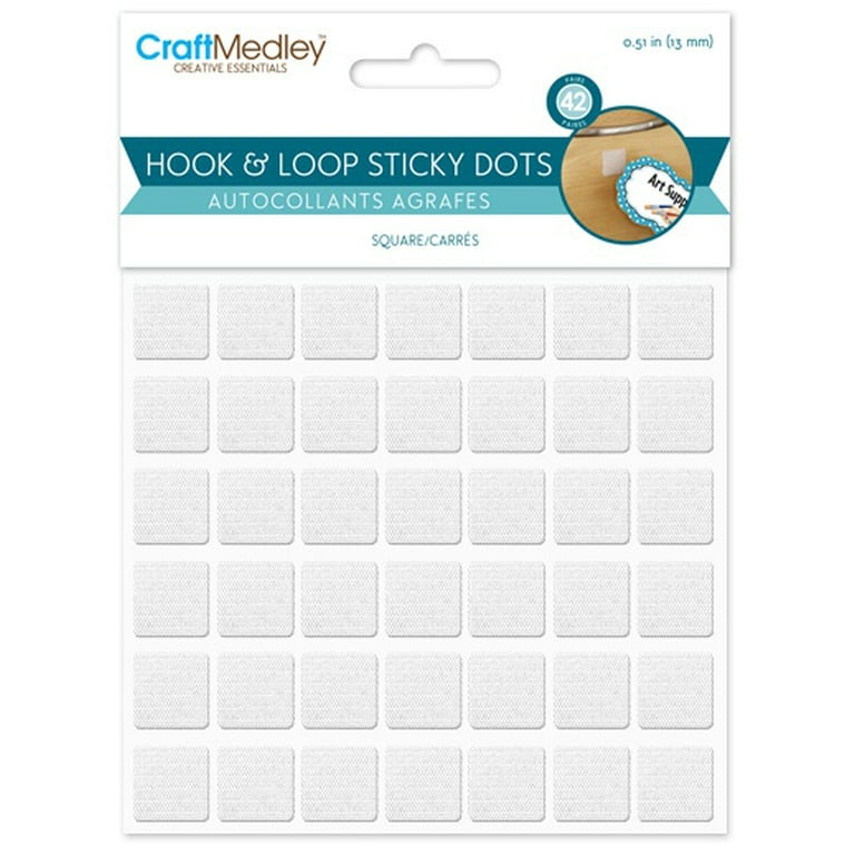  Heavy Duty Hook and Loop Dots with Adhesive, Super Sticky Round Dots  Tape for School Projects, Arts and Crafts