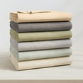 thumbnail image 7 of Cotton Heathered Melange Jersey Knit Bed Sheet Set (California King, Heathered Aqua), 7 of 7