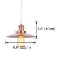 thumbnail image 7 of Kiven Plug in Pendant Light, Hanging Light with Metal Lampshade, Modern Dimmable Ceiling Pendant Light for Bedroom Foyer Hallway Kitchen Island, Copper Red Finish, 7 of 7