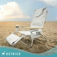 thumbnail image 5 of Open Box Ostrich 3N1 Lightweight Lawn Beach Lounge Chair w/Footrest, White, 5 of 9