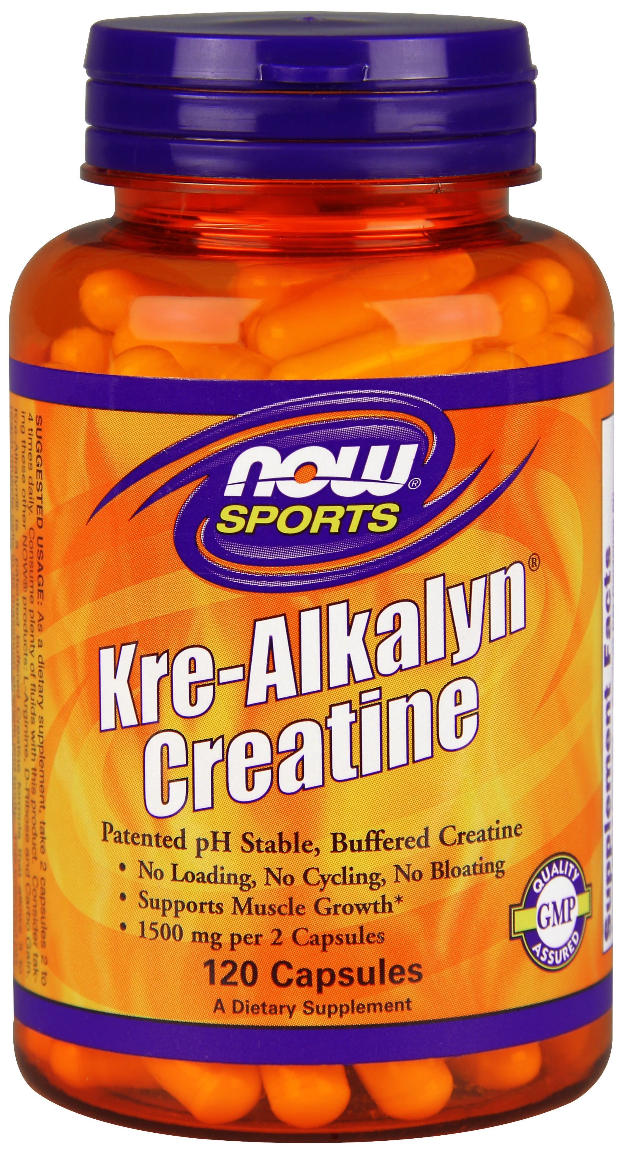 NOW Sports Kre-Alkalyn Creatine Capsules, 120 Ct - Walmart.com