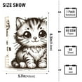 thumbnail image 3 of Cartoon Cute Little Cat Ring Binder Notebook Journey Note Diary College Ruled Spiral Notebook Study Loose Leaf Paper A5 60 Pages, 3 of 8