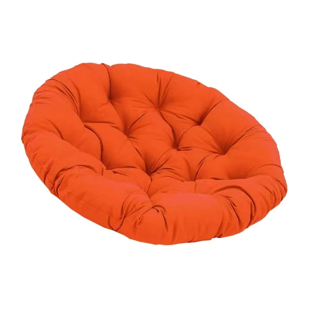 Cojín de asiento para exterior, redondo, de ratán, para silla colgante, para columpio Naranja
