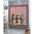 thumbnail image 6 of Christmas Cute Bathroom Shower Curtains with Hooks, Snowman Pink Buffalo Plaid Waterproof Fabric Washable Shower Curtain for Home Hotel Bathtub Decor 36x72 Inch, 6 of 8