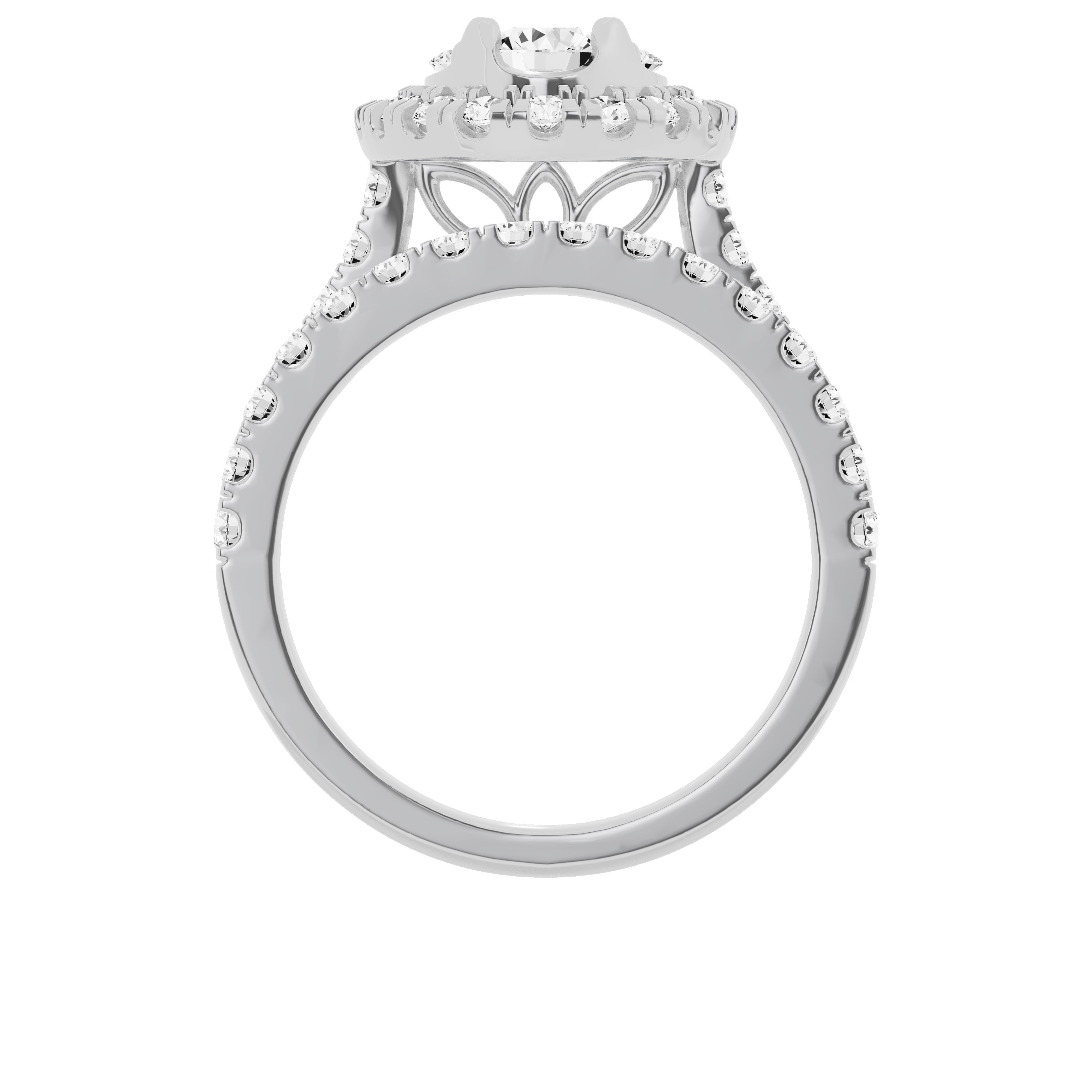 Unique Moments Lab Grown 2 Ctw Diamond Oval Bridal Set, Engagement Ring for Women 10K White Gold