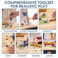 thumbnail image 4 of Tool Bench ROBOTIME Kids Wooden w/ Tools Set & Storage 3+, 4 of 9
