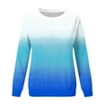 thumbnail image 5 of Dyegold Womens Casual Long Sleeve Sweatshirt Crew Neck Cute Gradient Pullover Tops Oversized Sweater Shirt Fall Fashion 2023, 5 of 5