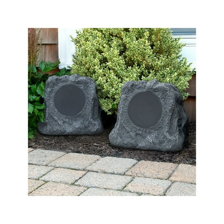 Victrola - Portable Bluetooth Solar Charging Outdoor Speakers (2-Pack) - Gray